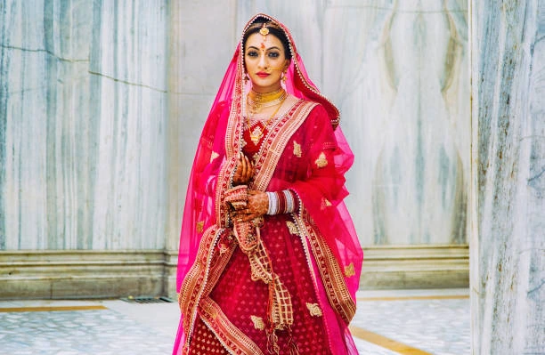 Bridal hairstyle and saree draping services